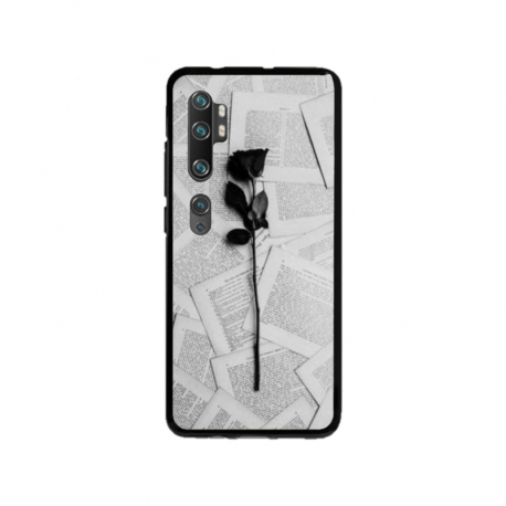 Husa personalizata tip carcasa HQPrint pentru Xiaomi Mi Note 10 Lite, model Black Rose, multicolor, S1D1M0021