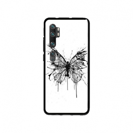 Husa personalizata tip carcasa HQPrint pentru Xiaomi Mi Note 10 Lite, model Butterfly 3, multicolor, S1D1M0030