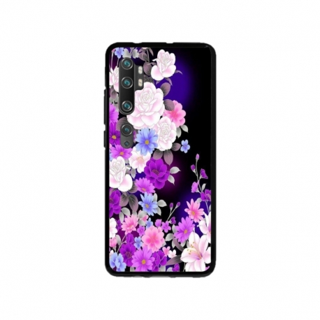 Husa personalizata tip carcasa HQPrint pentru Xiaomi Mi Note 10 Lite, model Flowers 3, multicolor, S1D1M0039