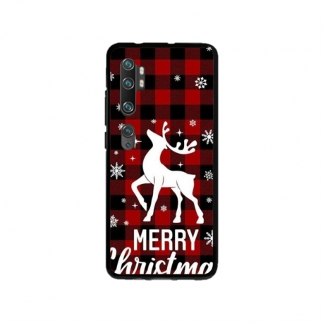 Husa personalizata tip carcasa HQPrint pentru Xiaomi Mi Note 10 Lite, model Merry Christmas Reindeer 2, multicolor, S1D1M0050
