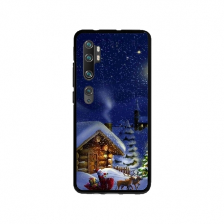 Husa personalizata tip carcasa HQPrint pentru Xiaomi Mi Note 10 Lite, model Christmas Cottage, multicolor, S1D1M0059