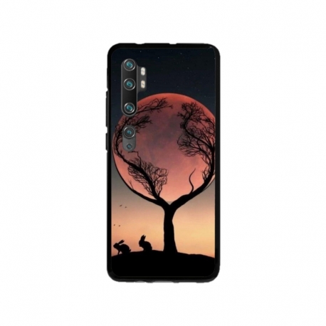 Husa personalizata tip carcasa HQPrint pentru Xiaomi Mi Note 10 Lite, model Moon Tree, multicolor, S1D1M0068