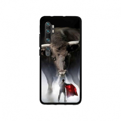 Husa personalizata tip carcasa HQPrint pentru Xiaomi Mi Note 10 Lite, model Bull, multicolor, S1D1M0205