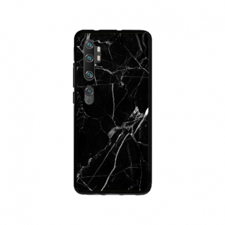 Husa personalizata tip carcasa HQPrint pentru Xiaomi Mi Note 10 Lite, model Black Marble, multicolor, S1D1M0229