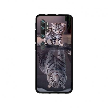 Husa personalizata tip carcasa HQPrint pentru Xiaomi Mi Note 10 Lite, model Tiger, multicolor, S1D1M0242