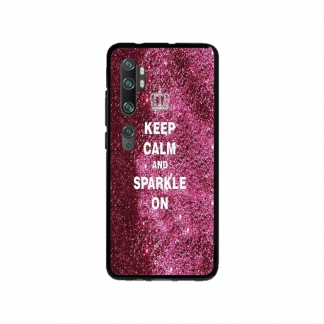 Husa personalizata tip carcasa HQPrint pentru Xiaomi Mi Note 10 Lite, model Keep Calm and Sparkle On, multicolor, S1D1M0252