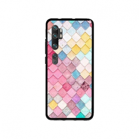 Husa personalizata tip carcasa HQPrint pentru Xiaomi Mi Note 10 Lite, model Color Scales, multicolor, S1D1M0258