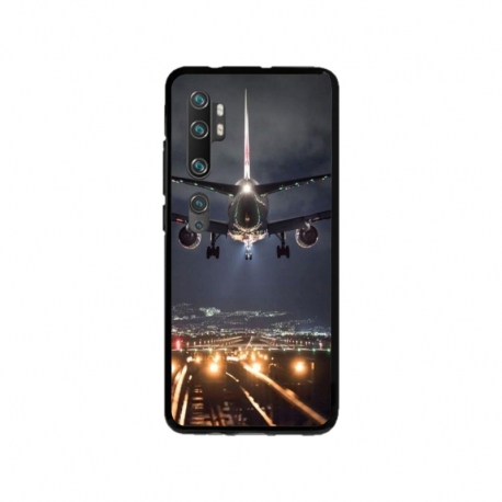 Husa personalizata tip carcasa HQPrint pentru Xiaomi Mi Note 10 Lite, model Airplane Landing, multicolor, S1D1M0266