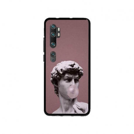 Husa personalizata tip carcasa HQPrint pentru Xiaomi Mi Note 10 Lite, model Bubble Gum Statue, multicolor, S1D1M0317