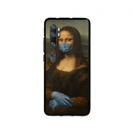 Husa personalizata tip carcasa HQPrint pentru Xiaomi Mi Note 10 Lite, model Covid Mona Lisa, multicolor, S1D1M0327