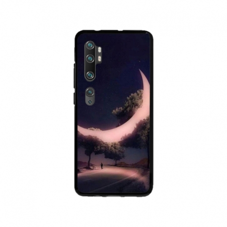 Husa personalizata tip carcasa HQPrint pentru Xiaomi Mi Note 10 Lite, model Moon in the Trees, multicolor, S1D1M0331