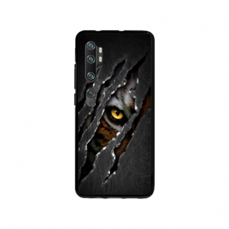 Husa personalizata tip carcasa HQPrint pentru Xiaomi Mi Note 10 Lite, model Hidden Tiger, multicolor, S1D1M0332