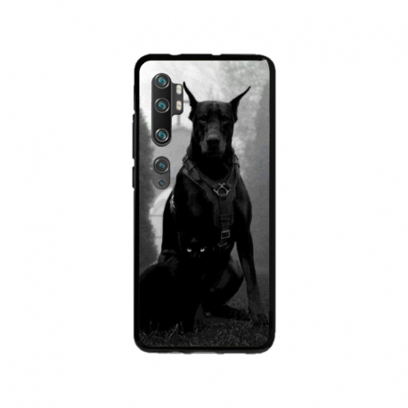 Husa personalizata tip carcasa HQPrint pentru Xiaomi Mi Note 10, model Doberman, multicolor, S1D1M0018