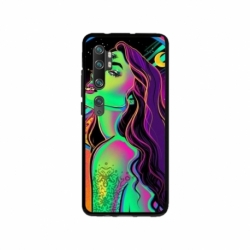 Husa personalizata tip carcasa HQPrint pentru Xiaomi Mi Note 10, model Colorful Girl, multicolor, S1D1M0249