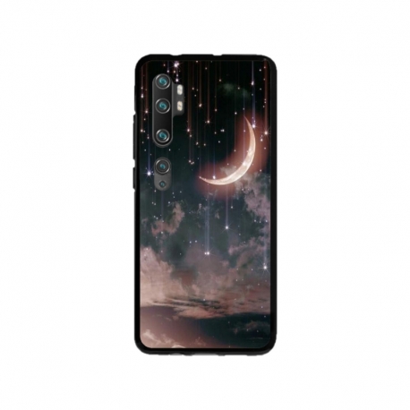 Husa personalizata tip carcasa HQPrint pentru Xiaomi Mi Note 10, model Falling Stars, multicolor, S1D1M0269