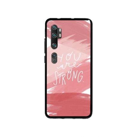Husa personalizata tip carcasa HQPrint pentru Xiaomi Mi Note 10, model You are Strong, multicolor, S1D1M0275