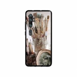 Husa personalizata tip carcasa HQPrint pentru Xiaomi Mi Note 10, model Brush, multicolor, S1D1M0282