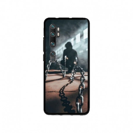 Husa personalizata tip carcasa HQPrint pentru Xiaomi Mi Note 10, model Chain Man, multicolor, S1D1M0296