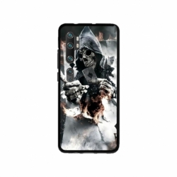 Husa personalizata tip carcasa HQPrint pentru Xiaomi Mi Note 10, model Skeleton Cards, multicolor, S1D1M0301