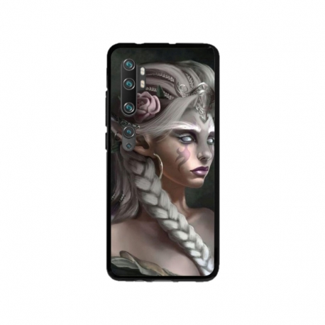 Husa personalizata tip carcasa HQPrint pentru Xiaomi Mi Note 10, model Alien Queen, multicolor, S1D1M0308