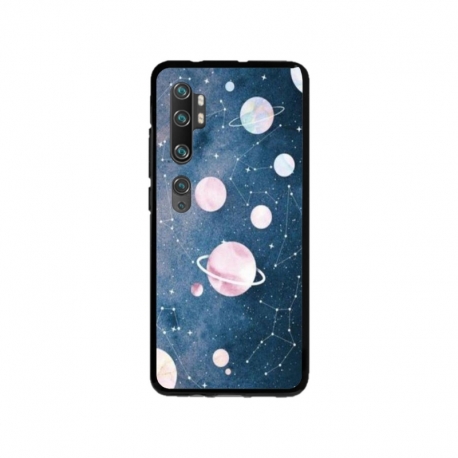 Husa personalizata tip carcasa HQPrint pentru Xiaomi Mi Note 10, model Solar System, multicolor, S1D1M0313