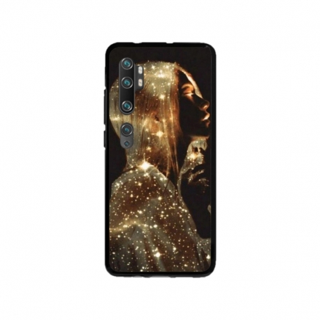 Husa personalizata tip carcasa HQPrint pentru Xiaomi Mi Note 10, model Golden Girl, multicolor, S1D1M0350