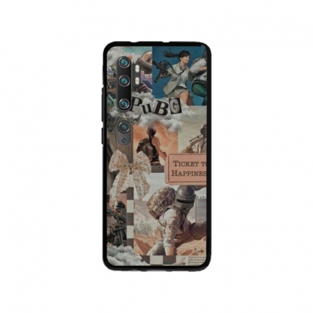 Husa personalizata tip carcasa HQPrint pentru Xiaomi Mi Note 10, model PUBG 2, multicolor, S1D1M0363