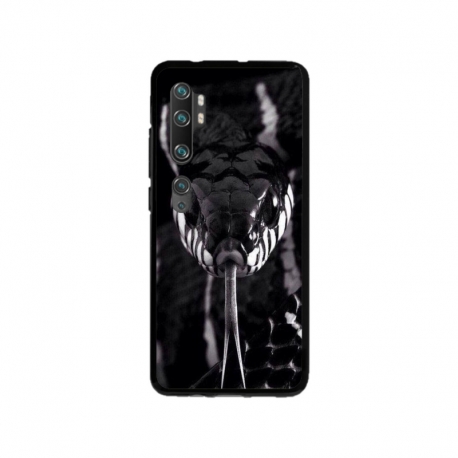 Husa personalizata tip carcasa HQPrint pentru Xiaomi Mi Note 10, model Snake, multicolor, S1D1M0378