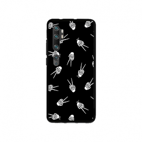 Husa personalizata tip carcasa HQPrint pentru Xiaomi Mi Note 10, model OK Skelly, multicolor, S1D1M0388
