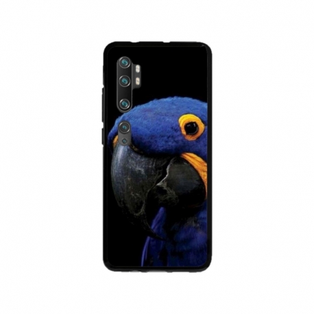 Husa personalizata tip carcasa HQPrint pentru Xiaomi Mi Note 10 Pro, model Blue Parrot, multicolor, S1D1M0145