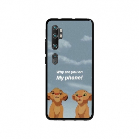 Husa personalizata tip carcasa HQPrint pentru Xiaomi Mi Note 10 Pro, model Why are you on my phone, multicolor, S1D1M0220