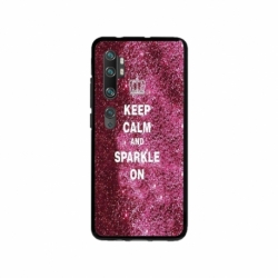 Husa personalizata tip carcasa HQPrint pentru Xiaomi Mi Note 10 Pro, model Keep Calm and Sparkle On, multicolor, S1D1M0252
