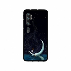 Husa personalizata tip carcasa HQPrint pentru Xiaomi Mi Note 10 Pro, model Moon Fishing, multicolor, S1D1M0270