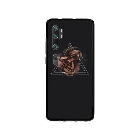Husa personalizata tip carcasa HQPrint pentru Xiaomi Mi Note 10 Pro, model Triangle Rose, multicolor, S1D1M0316