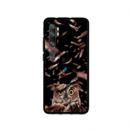 Husa personalizata tip carcasa HQPrint pentru Xiaomi Mi Note 10 Pro, model Owl, multicolor, S1D1M0334