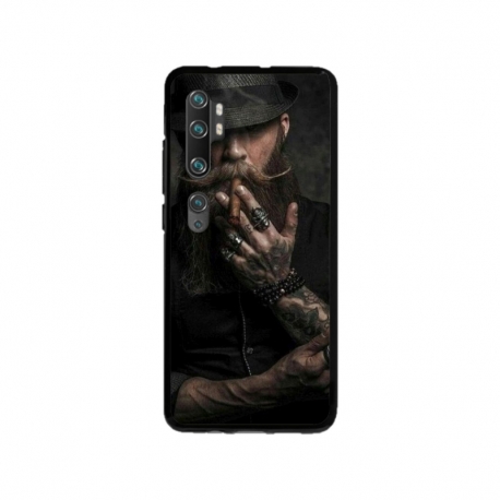 Husa personalizata tip carcasa HQPrint pentru Xiaomi Mi Note 10 Pro, model Beard Man, multicolor, S1D1M0355