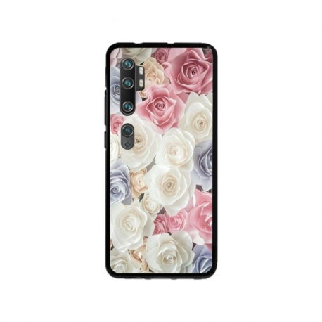 Husa personalizata tip carcasa HQPrint pentru Xiaomi Mi Note 10 Pro, model Flowers 23, multicolor, S1D1M0385