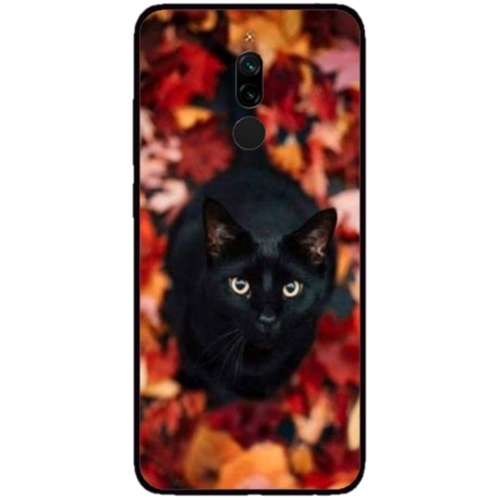 Husa personalizata tip carcasa HQPrint pentru Xiaomi Redmi 8A, model Black Cat 3, multicolor, S1D1M0017