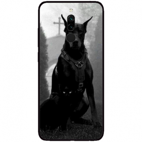 Husa personalizata tip carcasa HQPrint pentru Xiaomi Redmi 8A, model Doberman, multicolor, S1D1M0018