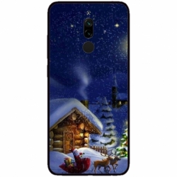 Husa personalizata tip carcasa HQPrint pentru Xiaomi Redmi 8A, model Christmas Cottage, multicolor, S1D1M0059