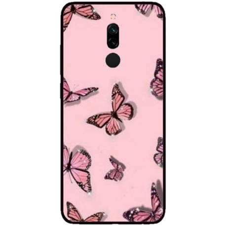 Husa personalizata tip carcasa HQPrint pentru Xiaomi Redmi 8A, model Butterfly 7, multicolor, S1D1M0076