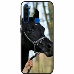 Husa personalizata tip carcasa HQPrint pentru Xiaomi Redmi 9, model Black Horse, multicolor, S1D1M0019
