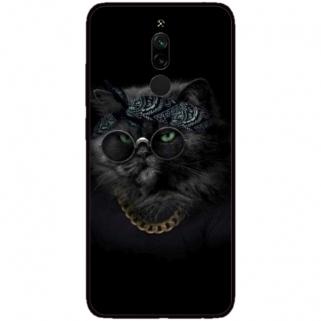 Husa personalizata tip carcasa HQPrint pentru Xiaomi Redmi 8A, model Black Cat 4, multicolor, S1D1M0097