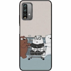 Husa personalizata tip carcasa HQPrint pentru Xiaomi Redmi 9T, model Bears 1, multicolor, S1D1M0003