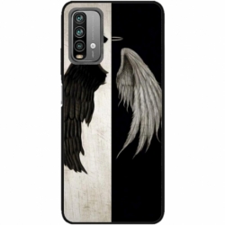 Husa personalizata tip carcasa HQPrint pentru Xiaomi Redmi 9T, model Angel Wings, multicolor, S1D1M0004