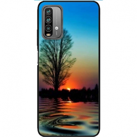 Husa personalizata tip carcasa HQPrint pentru Xiaomi Redmi 9T, model Apus, multicolor, S1D1M0006