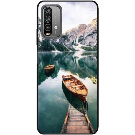 Husa personalizata tip carcasa HQPrint pentru Xiaomi Redmi 9T, model Boats, multicolor, S1D1M0024