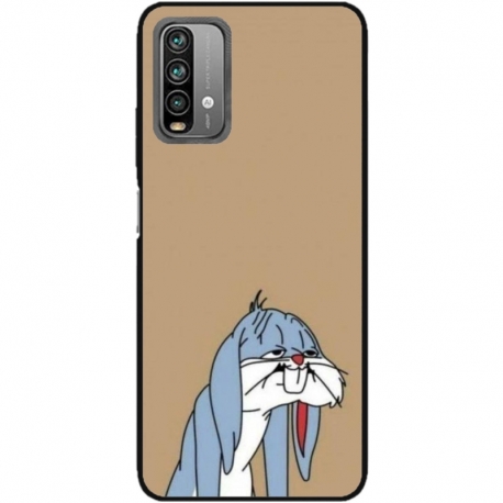 Husa personalizata tip carcasa HQPrint pentru Xiaomi Redmi 9T, model Tired Bunny, multicolor, S1D1M0027