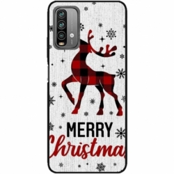 Husa personalizata tip carcasa HQPrint pentru Xiaomi Redmi 9T, model Merry Christmas Reindeer 1, multicolor, S1D1M0049