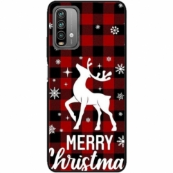 Husa personalizata tip carcasa HQPrint pentru Xiaomi Redmi 9T, model Merry Christmas Reindeer 2, multicolor, S1D1M0050